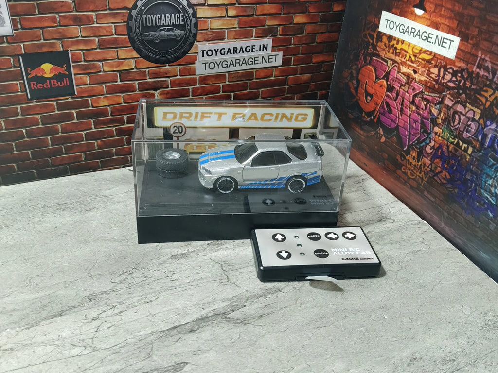 NO: 1 NISSAN GTR  R34 MINI RC 1:64 SCALE