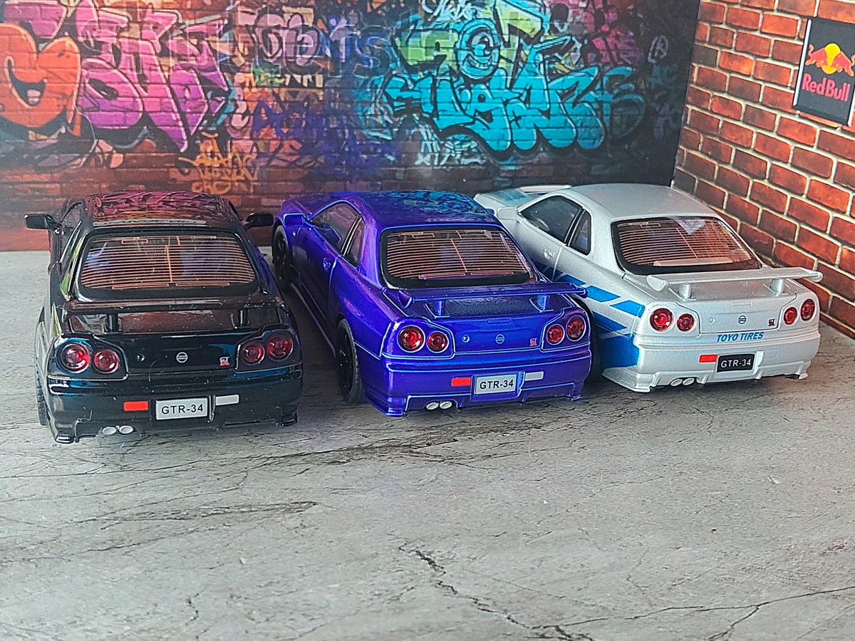 NO:3 NISSAN GTR R34 SKYLINE DELICATE 1:32 SCALE
